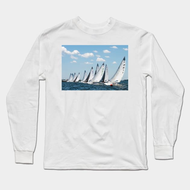 E-Scows at the Start Long Sleeve T-Shirt by fparisi753